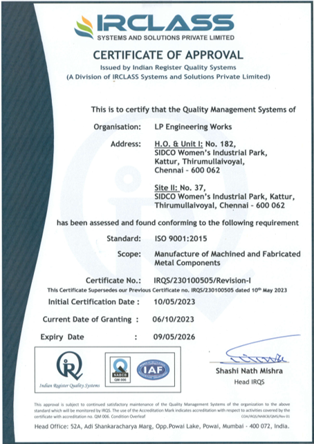 ISO 9001:2015 Certificate